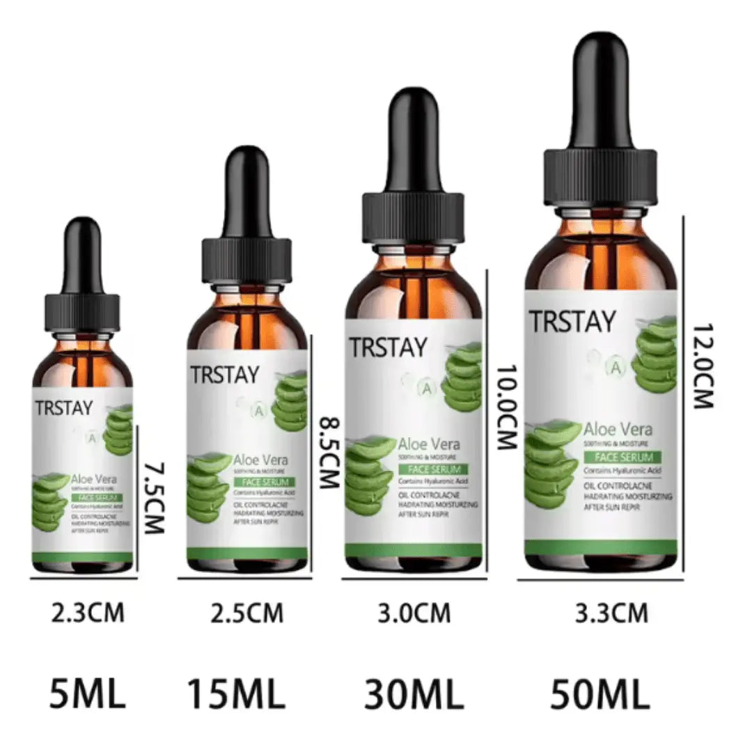 Suero Facial Antiedad de Aloe Vera con Vitamina E | Esencia Facial Hidratante, Iluminadora y Humectante de Aloe Vera Orgánico para Manchas Oscuras y Arrugas