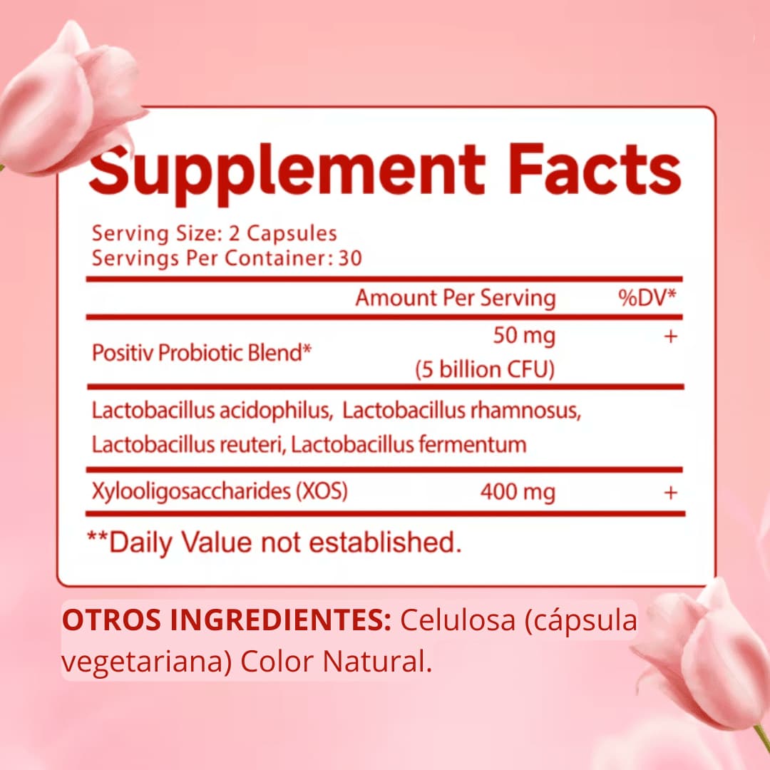 Probióticos Quit Mood para Mujeres Equilibrio del pH con Probióticos y Mezcla Probiótica de Lactobacillus - Suplemento para la Salud Femenina