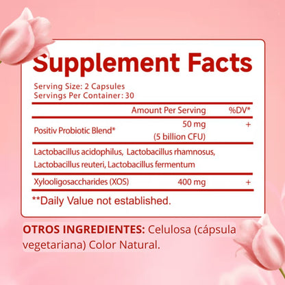 Probióticos Quit Mood para Mujeres Equilibrio del pH con Probióticos y Mezcla Probiótica de Lactobacillus - Suplemento para la Salud Femenina